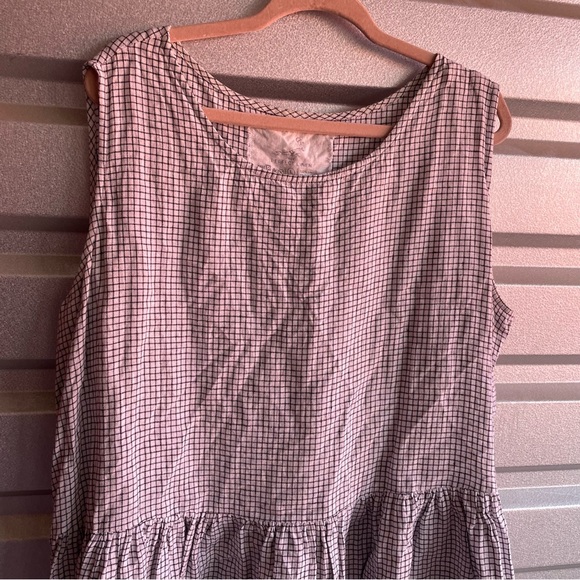 notPerfectlinen oversized window check dress - Picture 2 of 4